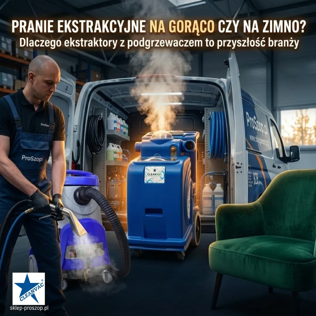 Pranie tapicerki na gorąco czy na zimno? Dlaczego ekstraktory z podgrzewaczem to przyszłość branży