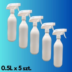 Profesjonalna Butelka ze Spryskiwaczem Tłoczkowym 0.5L x 5 szt. - Niezawodność i Skuteczność! 💪