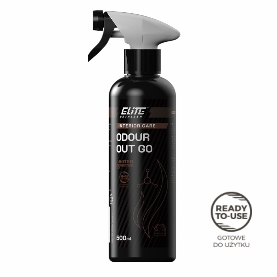 Neutralizator-zapachow-Elite-Detailer-ODOUR-OUT-GO-500ml ELITE DETAILER ODOUR OUT GO 500ml – Profesjonalny Neutralizator Zapachów | Molekularna Eliminacja Odoru i Trwała Świeżość - obrazek 1