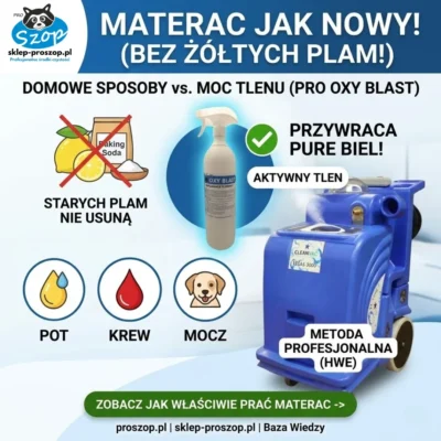 Jak wyczyścić materac z żółtych plam i potu? Domowe sposoby vs. Profesjonalna moc tlenu