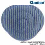 Zestaw 3x Profesjonalny Jednostronny Bonet z Mikrofibry Gadlee 910 (17″ / 432mm) – Pakiet Wydajnościowy